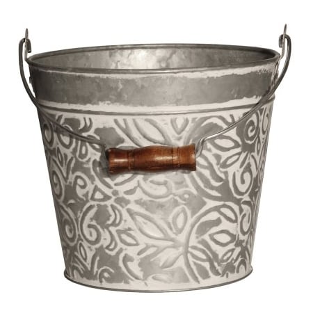 Robert Allen 8 GalvWHT Flor Planter MPT01632